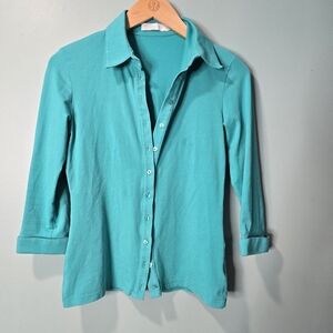 Anne Fontaine Turquoise Blouse